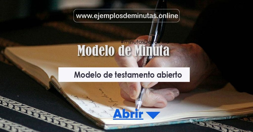 Modelo De Testamento Abierto Explicaci N Ejemplo Word