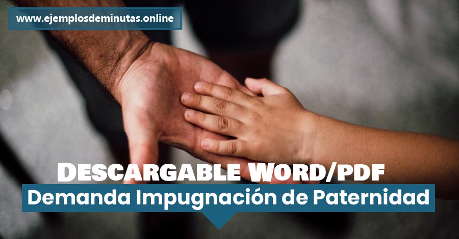 ᐉ Modelo De Demanda De Impugnación De Paternidad Word/PDF 2023 🥇