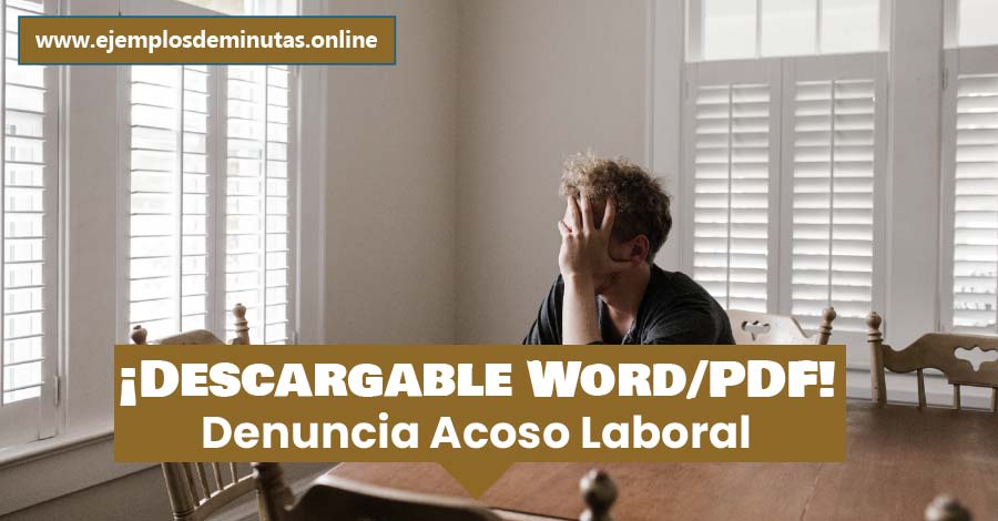 ᐉ Modelo De Carta Para Denunciar Acoso Laboral, Formato Word O PDF 2024